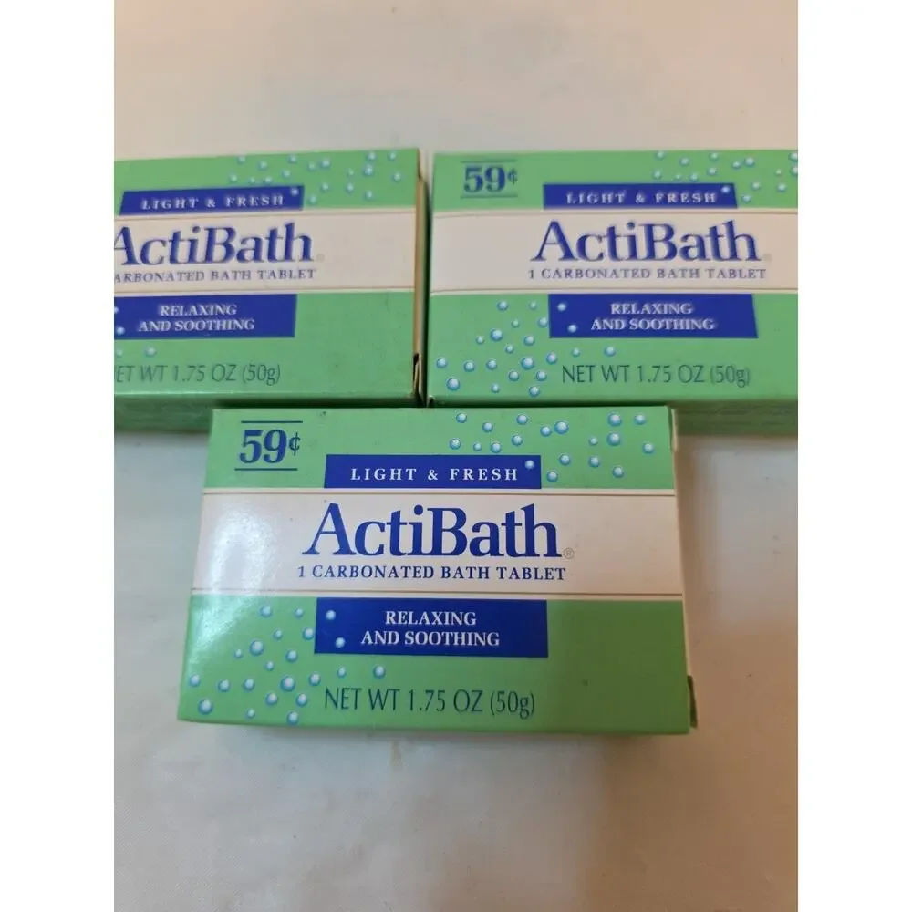 Vintage NEW Lot 3 x Jergens Actibath Bath Soak Fizzy Tablets Japan TV Movie Prop